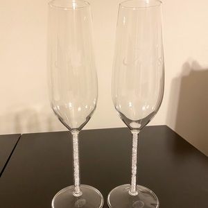 Mr. & Mrs. Champagne Glasses